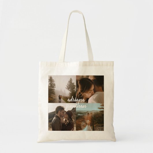 Foto Tote Tasche für personalisierte Paare (Vorne)