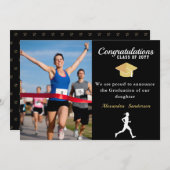 Foto Track Läufer gratulieren Absolvent Ankündigung (Vorne/Hinten)