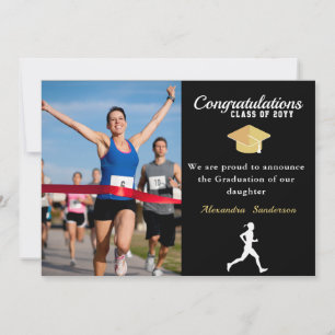 Foto Trackläufer Gratulation Absolvent Ankündigung