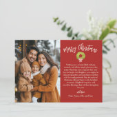 Foto Traditionelle Weihnachtsfeiertage Vintag Feiertagskarte (Stehend Vorderseite)