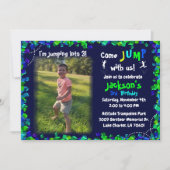 Foto Trampolin Geburtstagsparty Einladung (Vorderseite)