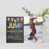 Foto Trampolin Party Einladung (Stehend Vorderseite)