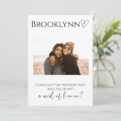 Foto Trauzeugin Vorschlagskarte Einladung (Stehend Vorderseite)