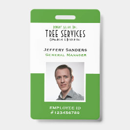 Foto Tree Service Employee Abzeichen Ausweis