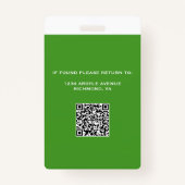 Foto Tree Service Employee Abzeichen Ausweis (Rückseite)