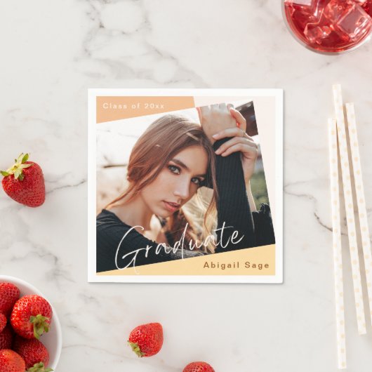 Foto Trendy Moderner Abschluss Serviette (Beispiel)