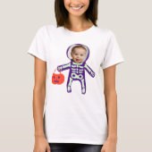 Foto Trick oder behandeln Skelett Halloween T-Shirt (Vorderseite)