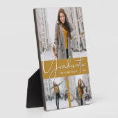 Foto Trio Collage auf Gold Abschluss Fotoplatte (Seite)