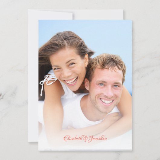 Foto Tropical Beach Conch Muschel Moderne Hochzeit Einladung (Rückseite)