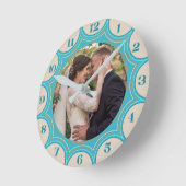 Foto Tropical Beach Sunburst Personalisiert Runde Wanduhr (Winkel)