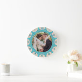 Foto Tropical Beach Sunburst Personalisiert Runde Wanduhr (Zuhause)