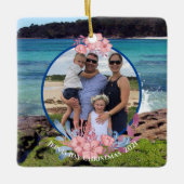 Foto Tropical Beach Weihnachtsdekoration Keramikornament (Vorderseite)