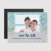 Foto Tropical Beach Ziel Save the Date Magnetkarte (Vorne/Hinten)