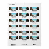 Foto Tropical Island Coast & Sea Address Adressaufkleber (Vorne)