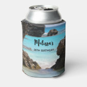 Foto Tropical Island Coast & Sea Geburtstag Dosenkühler (Kanne Rückseite)