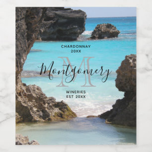 Foto Tropical Island Coast & Sea Wine Weinetikett