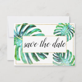 Foto Tropical Leaf Greenerity Gold Save the Date