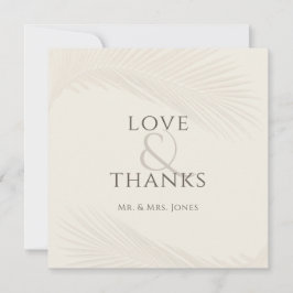 Foto Tropical Leaf Hochzeitwohnung Vielen Dank Kar Dankeskarte