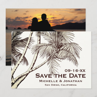 FOTO Tropical Palm Tree Beach Hochzeit Save The Date