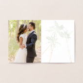 Foto Tropical Palm Trees Beach Modern Vielen Dank Folienkarte (Innenseite)