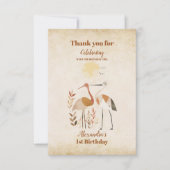 Foto Tropical Safari Wilde Jungle Tiere Dankeskarte (Vorderseite)