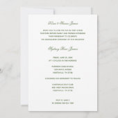 Foto Tropische Branchen & White Blume Graduate Einladung (Rückseite)