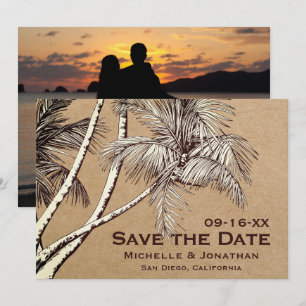FOTO Tropischer Palmenstrand Hochzeit Save The Date