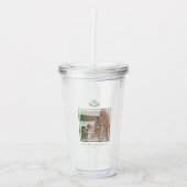 Foto-Tumbler Monogram-Kranz Acryltrinkbecher (Vorderseite)