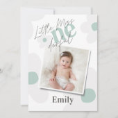 Foto türkis Vintages Retro Einladung (Vorderseite)