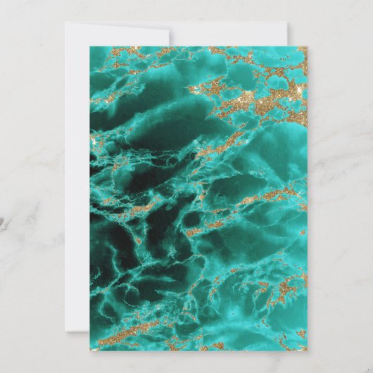 Foto Turquoise Wasserfarbe Geode BarefootBride™ (Rückseite)