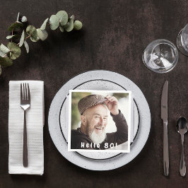 Foto Typ zum 80. Geburtstag Männer Serviette