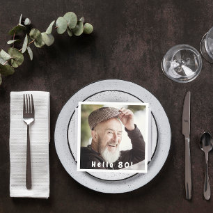 Foto Typ zum 80. Geburtstag Männer Serviette
