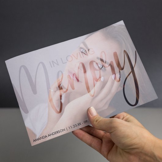 Foto Typografie | Beerdigung des Lebens Einladung