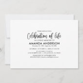 Foto Typografie | Beerdigung des Lebens Einladung (Rückseite)