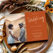 Foto Typografie Burnt Orange Wedding
