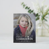 Foto Typografie - Einladung auf Postkarte (Stehend Vorderseite)