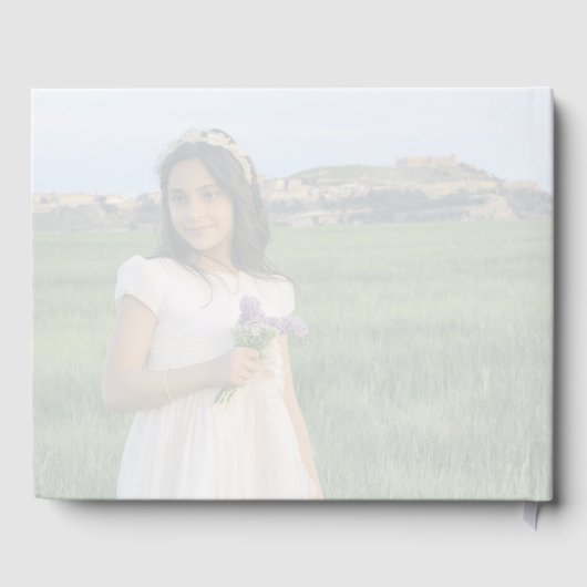 Foto Typografie Erste Heilige Kommunion - Gästebuc Gästebuch (Rückseite)