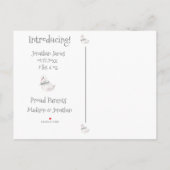 Foto Typografie Name States Ankündigungspostkarte (Rückseite)