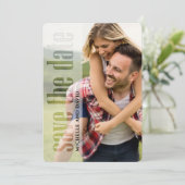 Foto Typografie QR-Code Save the Date modern (Stehend Vorderseite)