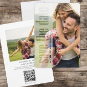 Foto Typografie QR-Code Save the Date modern