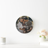 Foto Typografie Runde Wanduhr (Zuhause)