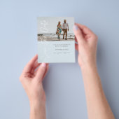 Foto Typografie Save the Date 4B3 Blau Flyer (Gruppe)