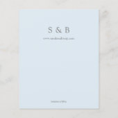 Foto Typografie Save the Date 4B3 Blau Flyer (Hinten)