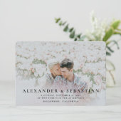 Foto Typografie Simple Gay Save the Date Hochzeit (Stehend Vorderseite)