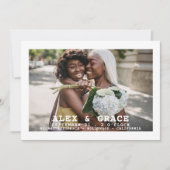 Foto Typografie Simple Gay Save the Date Hochzeit (Vorderseite)