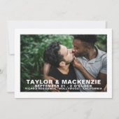 Foto Typografie Simple Gay Save the Date Hochzeit (Vorderseite)