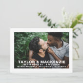 Foto Typografie Simple Gay Save the Date Hochzeit (Stehend Vorderseite)