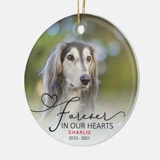 Foto Typografie Weihnachten Keramik Ornament (Links)