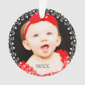 Foto Typografie Weihnachtsdekoration Ornament (Vorderseite)