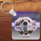 Foto Typografy Pet Memorial Schlüsselanhänger (Vorderseite)